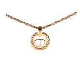 Chrisitan Dior Gold Logo Necklace Costume Jewellery